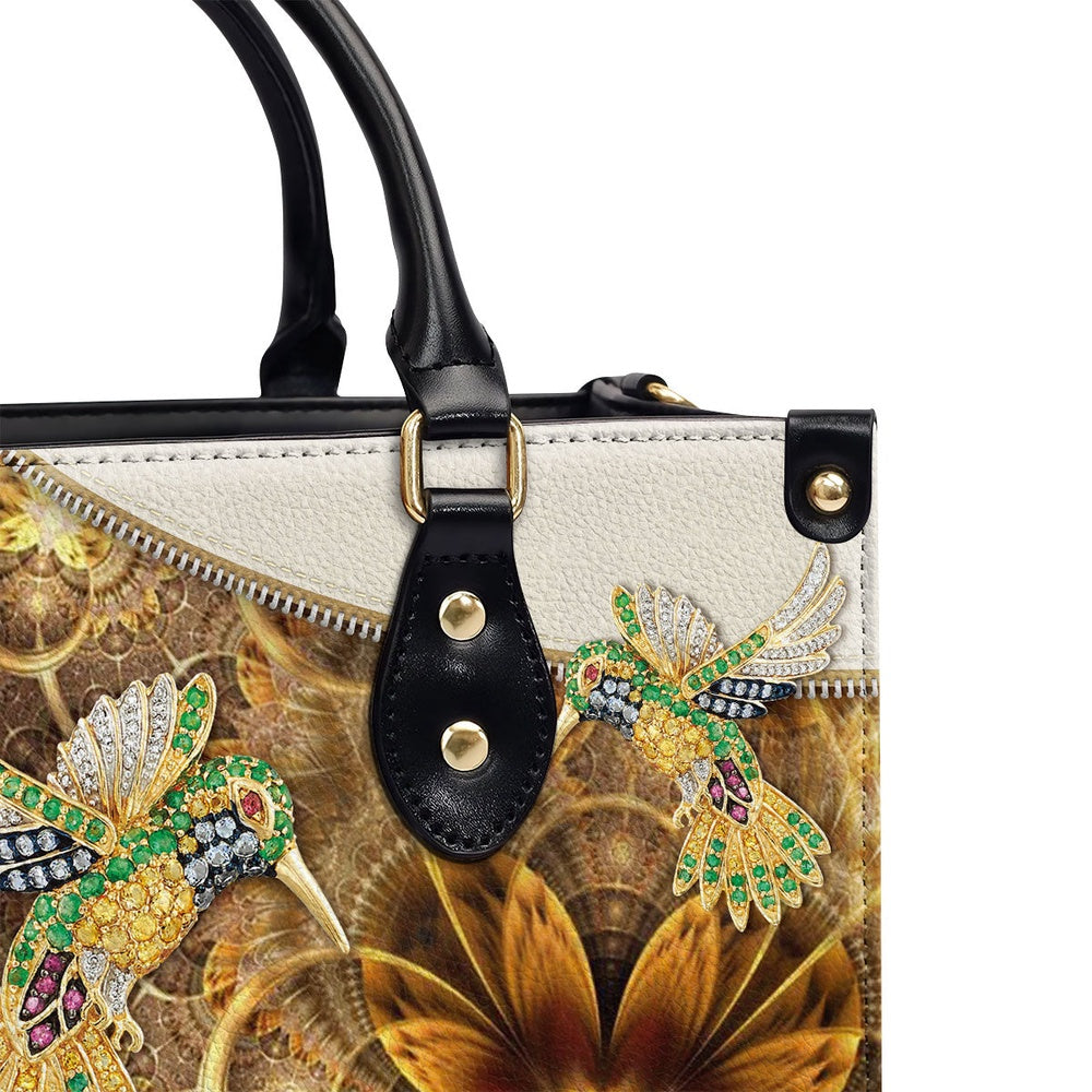 Personalized Christian Leather Bag, God Has An Amazing Plan For Your Life - Elegant Personalized Bird And Flower Leather Handbag, Faith Handbag