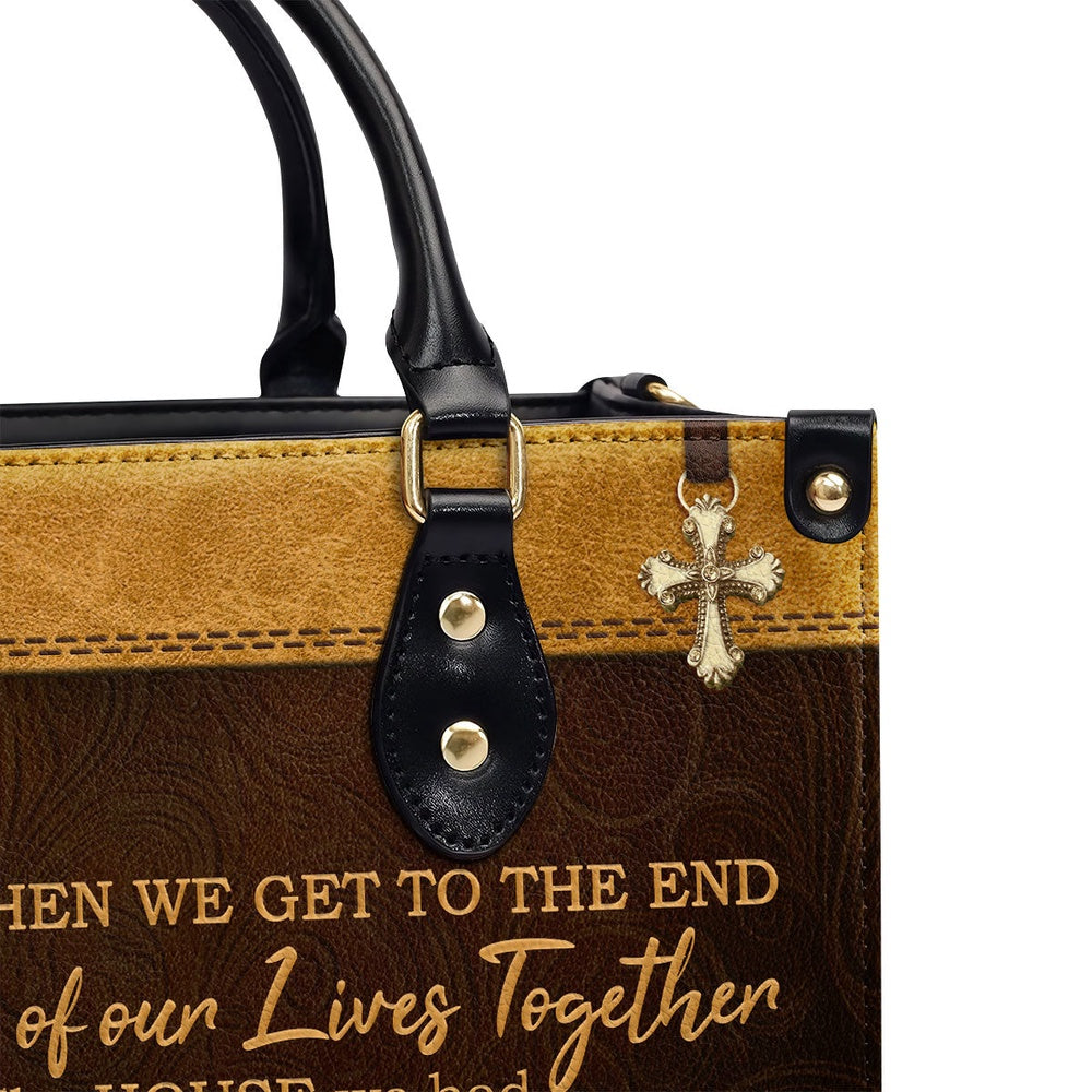 Personalized Christian Leather Bag, I Had You And You Had Me - Lovely Personalized Leather Handbag, Faith Handbag