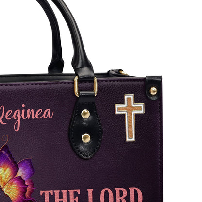 Personalized Christian Leather Bag, I Will Not Fear Leather Handbag, Faith Handbag