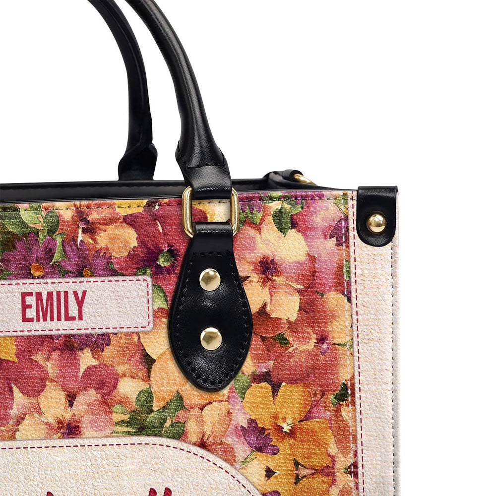 Personalized Christian Leather Bag, Inspirational Gift Christian Ladies Wonderfully And Fearfully Made Psalm 13914 Leather Handbag, Faith Handbag