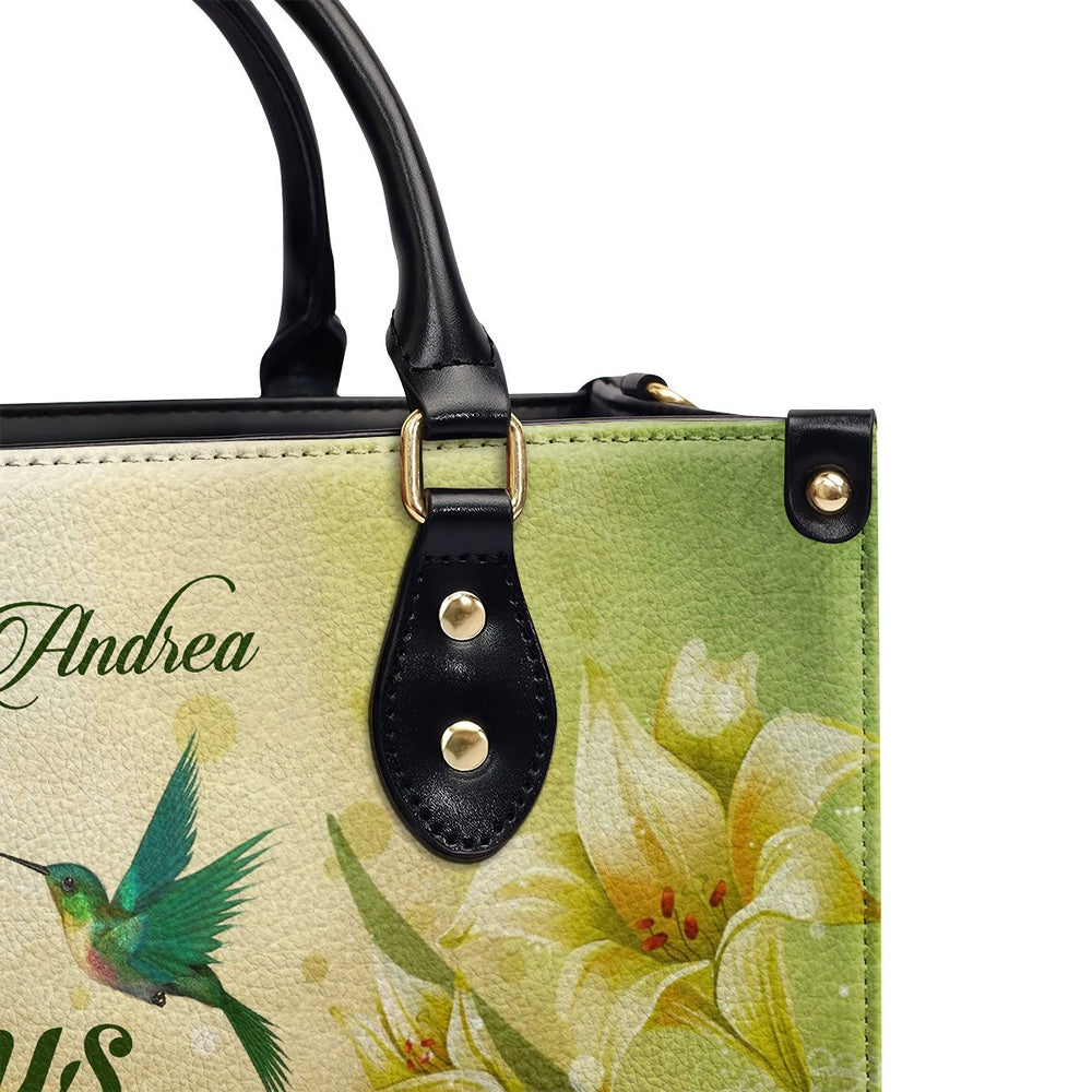 Personalized Christian Leather Bag, Jesus The Way The Truth The Life - Special Personalized Leather Handbag, Faith Handbag