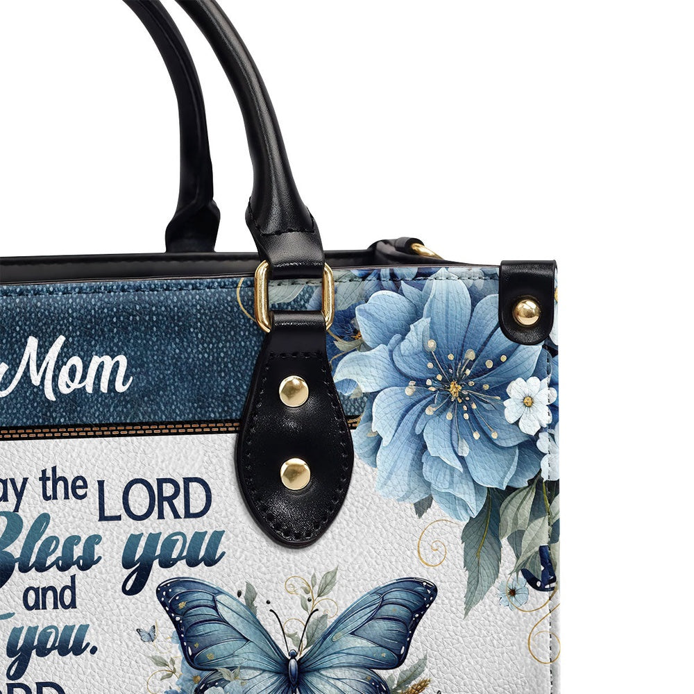 Personalized Christian Leather Bag, May The Lord Bless You Leather Handbag, Faith Handbag