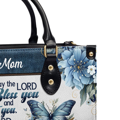 Personalized Christian Leather Bag, May The Lord Bless You Leather Handbag, Faith Handbag