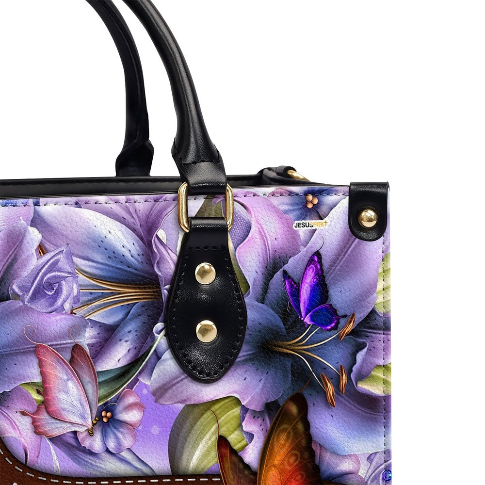 Personalized Christian Leather Bag, Meaningful Personalized Leather Handbag For Mom - May The Lord Bless You And Protect You, Faith Handbag