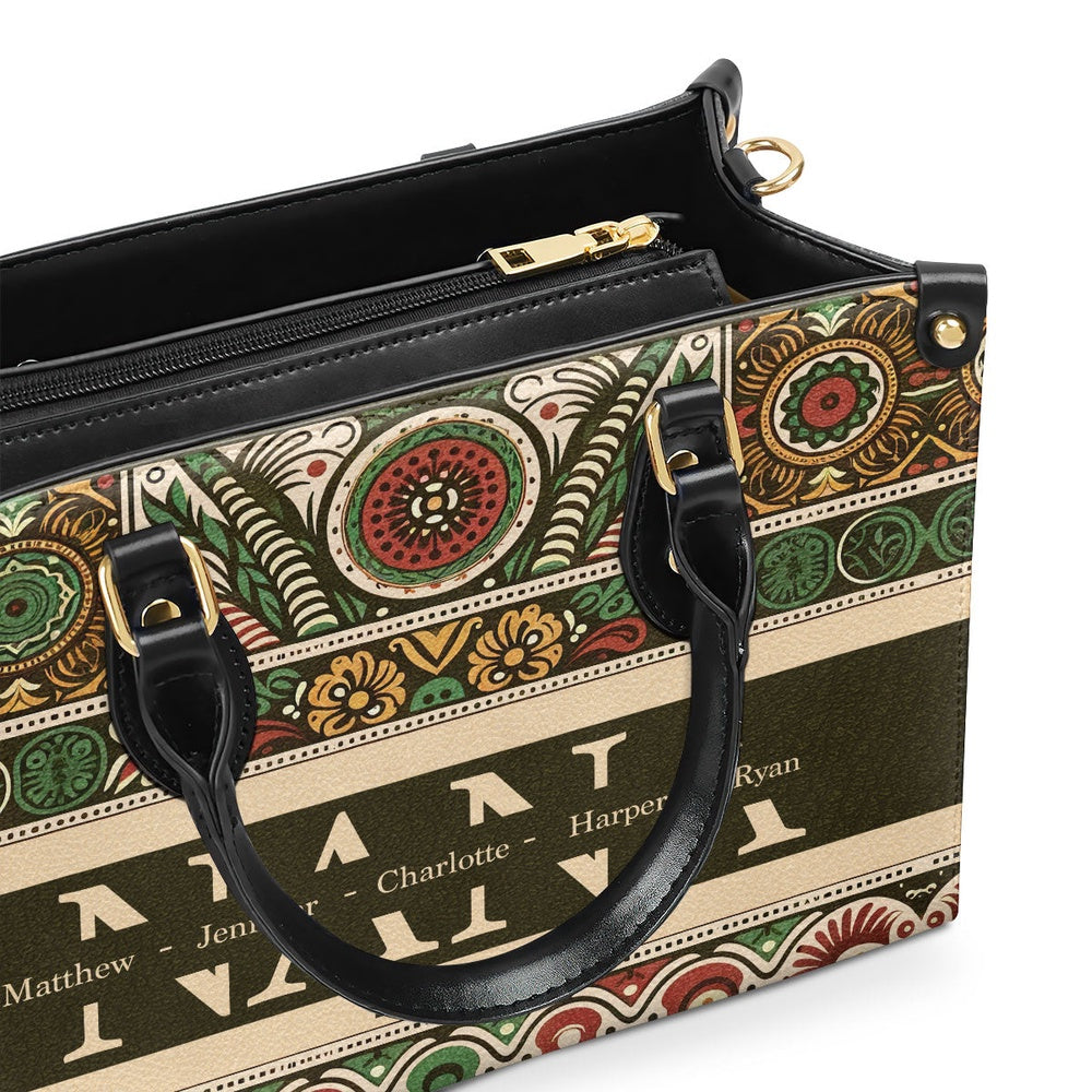 Personalized Christian Leather Bag, MomNana Personalized Leather Handbag, Faith Handbag