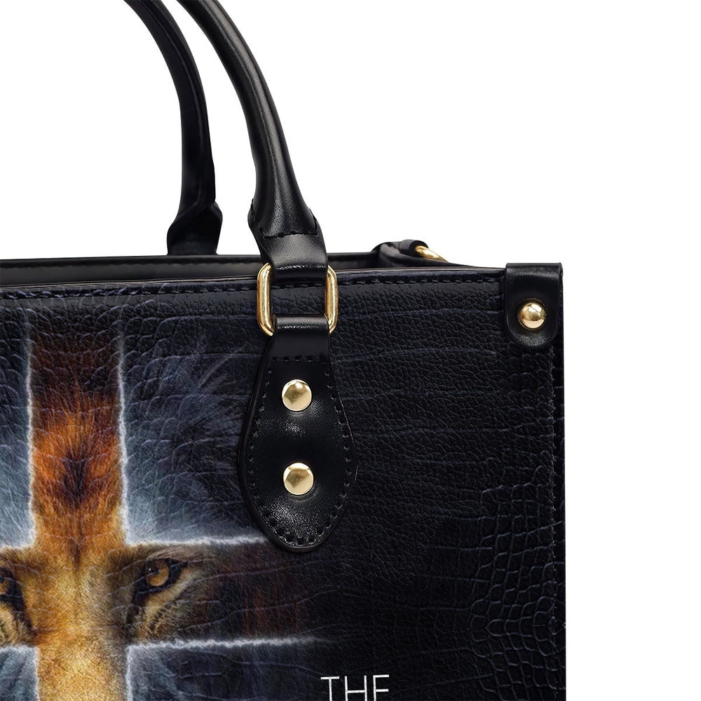 Personalized Christian Leather Bag, Must-Have Personalized Cross Leather Handbag - The Lion Of Judah Has Triumphed, Faith Handbag