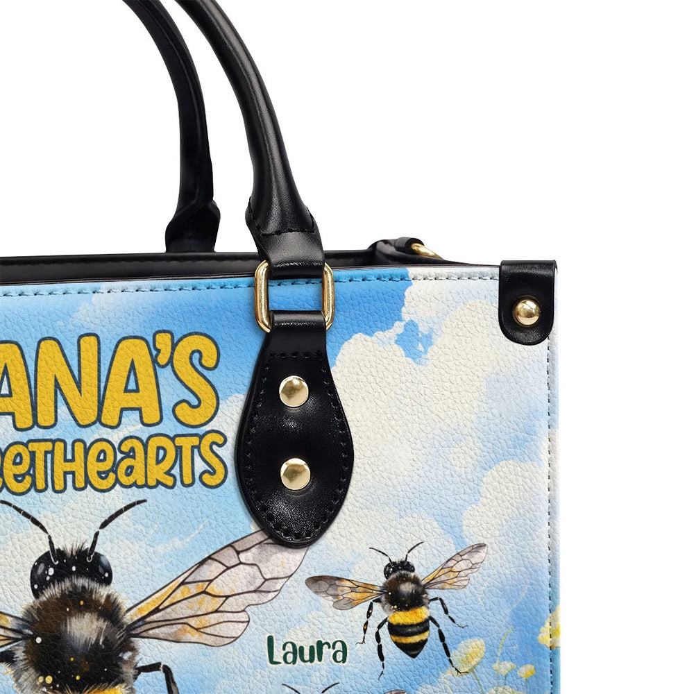 Personalized Christian Leather Bag, Nana's Sweethearts Leather Handbag, Faith Handbag