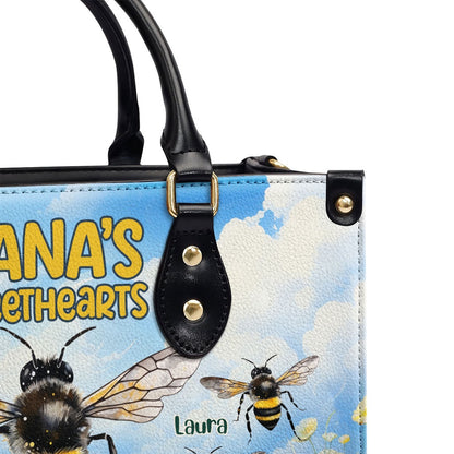 Personalized Christian Leather Bag, Nana's Sweethearts Leather Handbag, Faith Handbag
