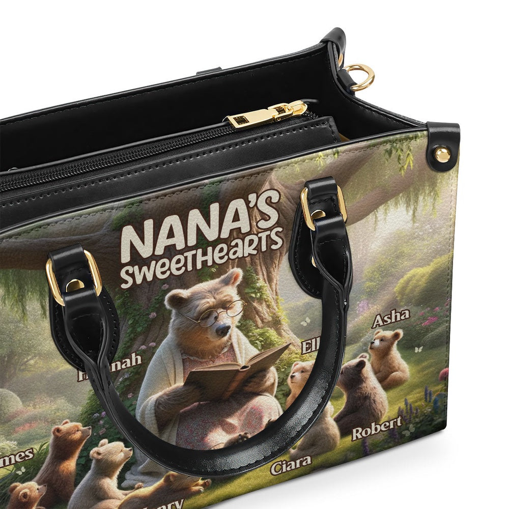 Personalized Christian Leather Bag, Nana's Sweethearts Personalized Leather Handbag, Faith Handbag