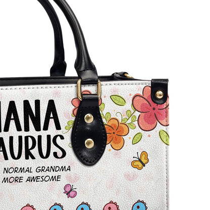 Personalized Christian Leather Bag, Nanasaurus Personalized Leather Handbag, Faith Handbag