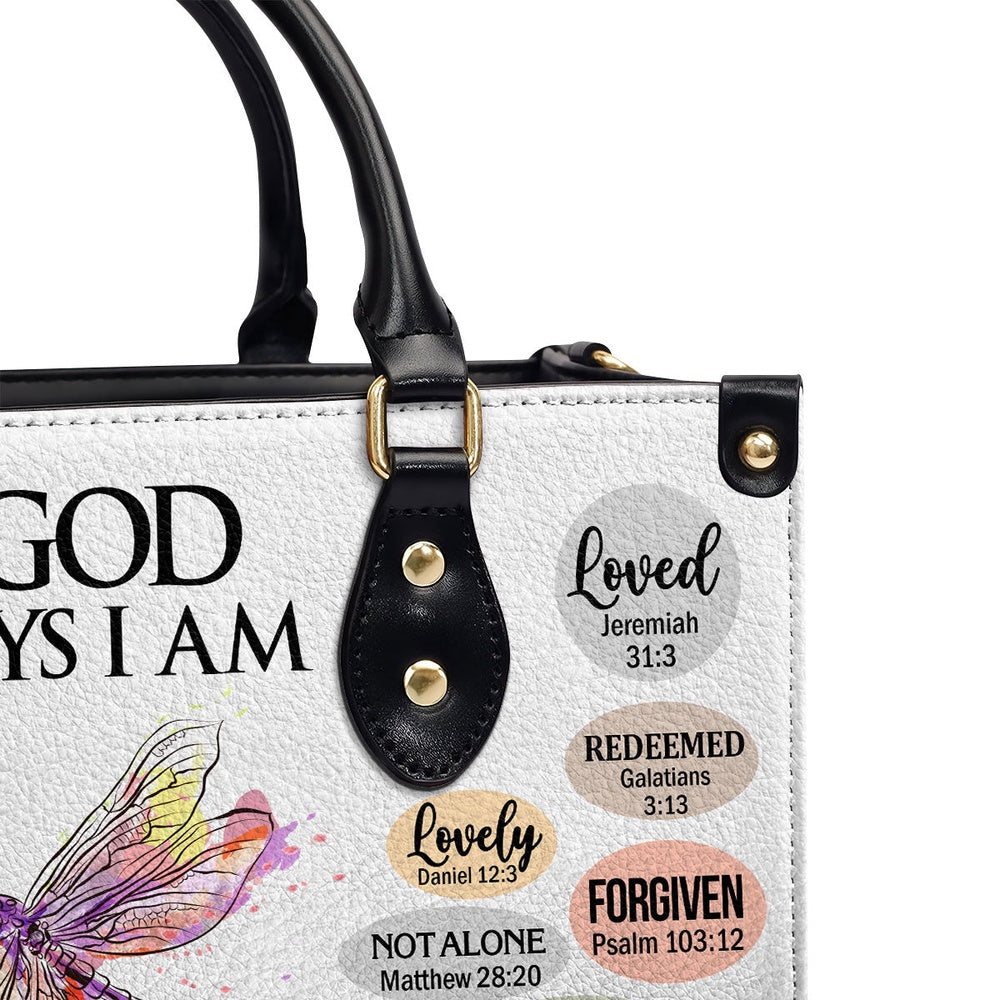 Personalized Christian Leather Bag, Personalized Animal Leather Handbag What God Says About You Christian Gifts For Religious Women, Faith Handbag