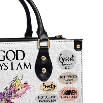 Personalized Christian Leather Bag, Personalized Animal Leather Handbag What God Says About You Christian Gifts For Religious Women, Faith Handbag