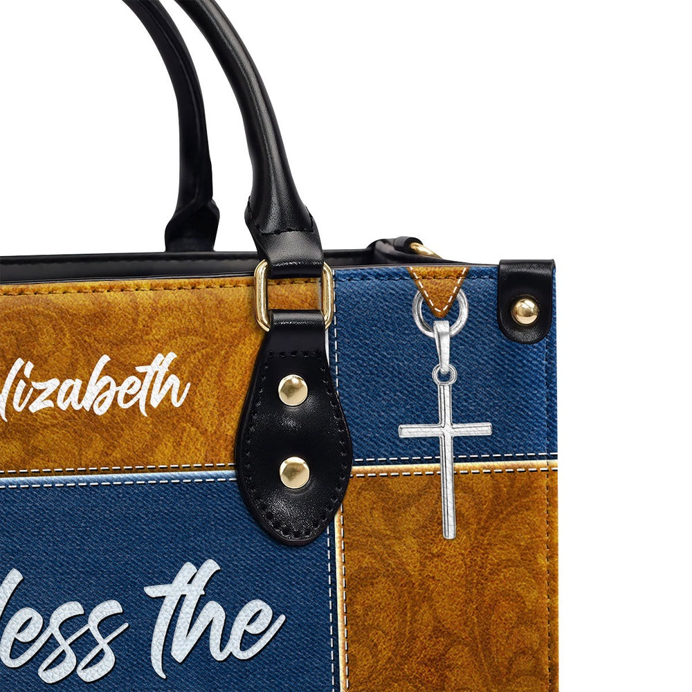 Personalized Christian Leather Bag, Psalm 1031 Bless The Lord O My Soul Leather Handbag, Christ Gifts For Women Of God, Faith Handbag