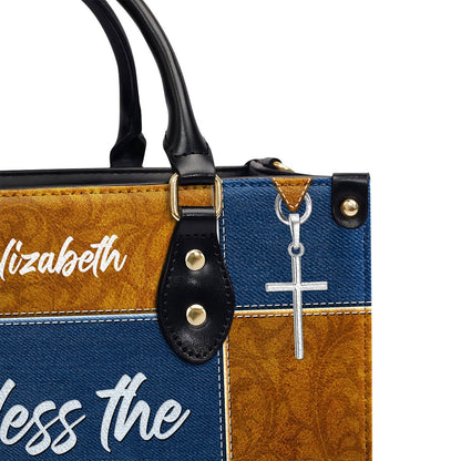 Personalized Christian Leather Bag, Psalm 1031 Bless The Lord O My Soul Leather Handbag, Christ Gifts For Women Of God, Faith Handbag