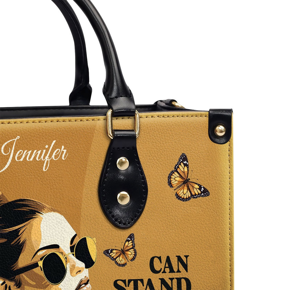 Personalized Christian Leather Bag, She Who Kneels Before God Leather Handbag, Faith Handbag