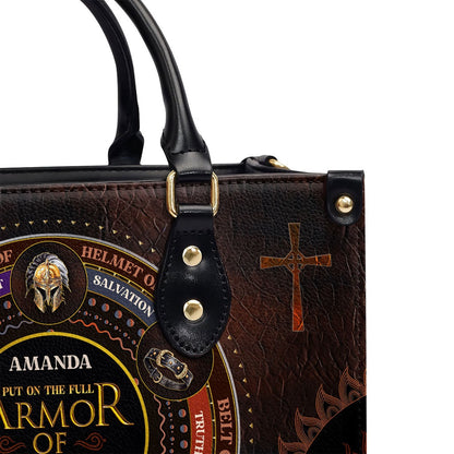 Personalized Christian Leather Bag, Sword Of The Spirit Leather Handbag, Faith Handbag