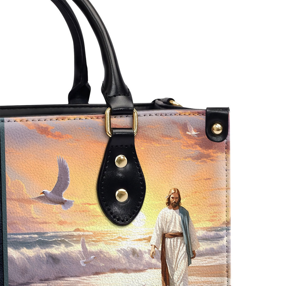 Personalized Christian Leather Bag, Trust in the Lord Leather Handbag, Faith Handbag