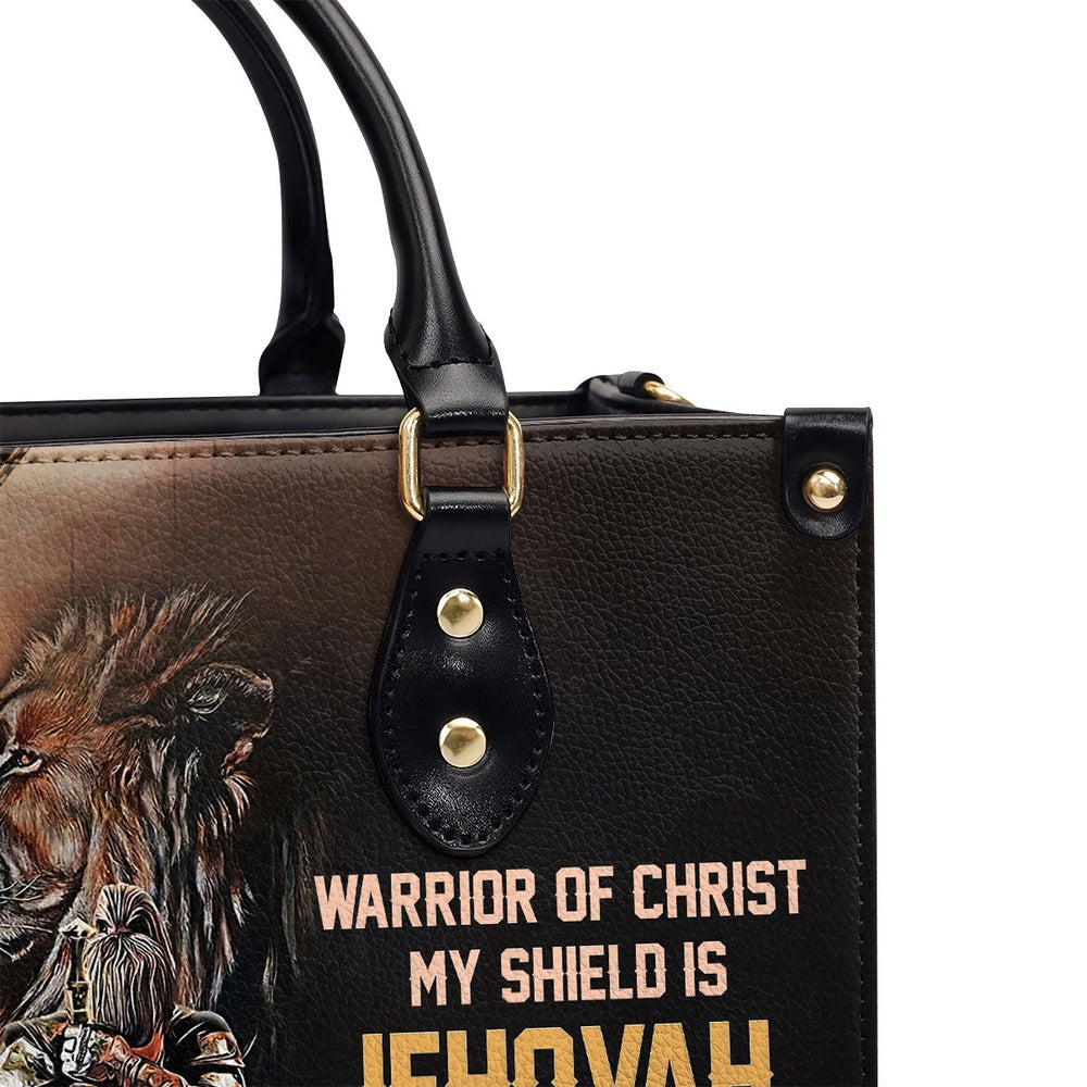 Personalized Christian Leather Bag, Warrior Of Christ - Beautiful Personalized Leather Handbag, Faith Handbag