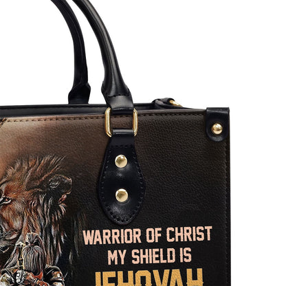 Personalized Christian Leather Bag, Warrior Of Christ - Beautiful Personalized Leather Handbag, Faith Handbag