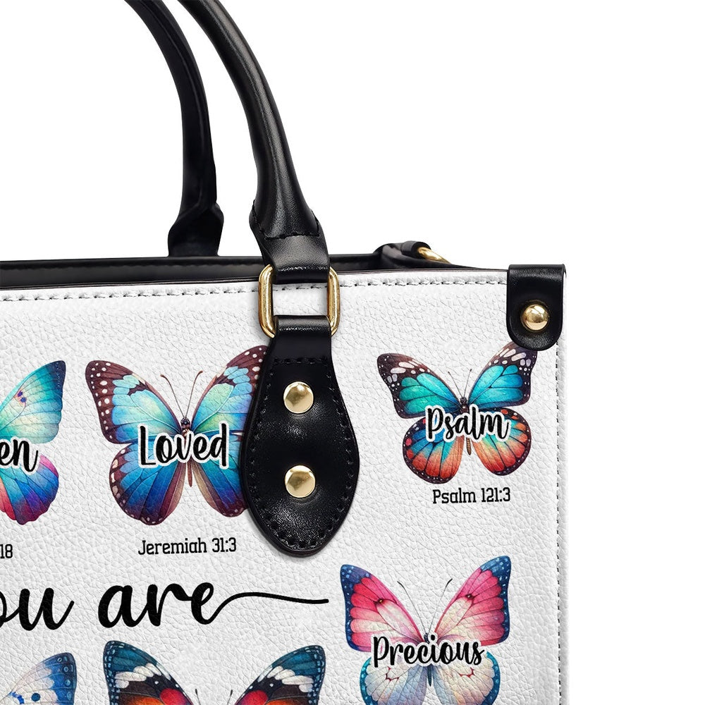 Personalized Christian Leather Bag, You Are Leather Handbag, Faith Handbag