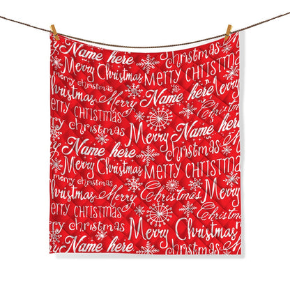 Personalized Christmas Quilt Set, Xmas Holiday Merry Christmas Quilt Blanket & Pillowcases