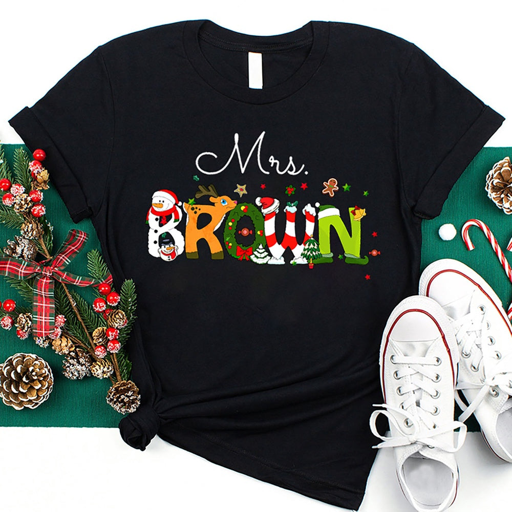 Personalized Christmas Style T Shirt, Merry T Shirt, Unisex Christmas Shirts