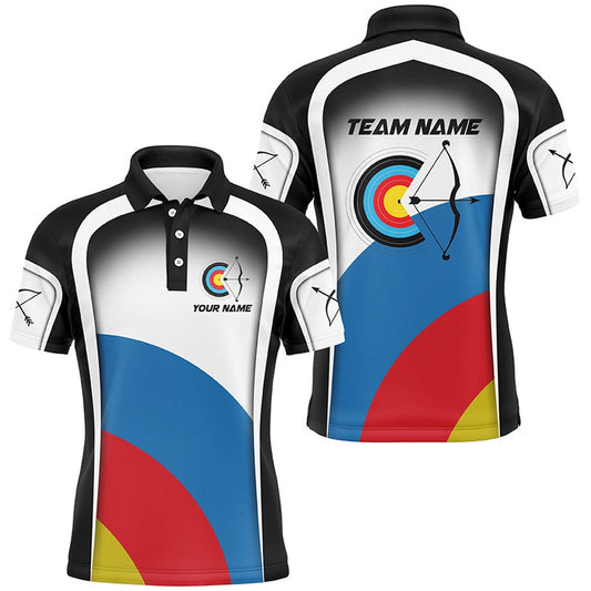 Personalized Colorful Target Archery Shirts For Men, Archery Tournament Jerseys For Team Archers, Archery Team Shirts, Custom Archery Shirts
