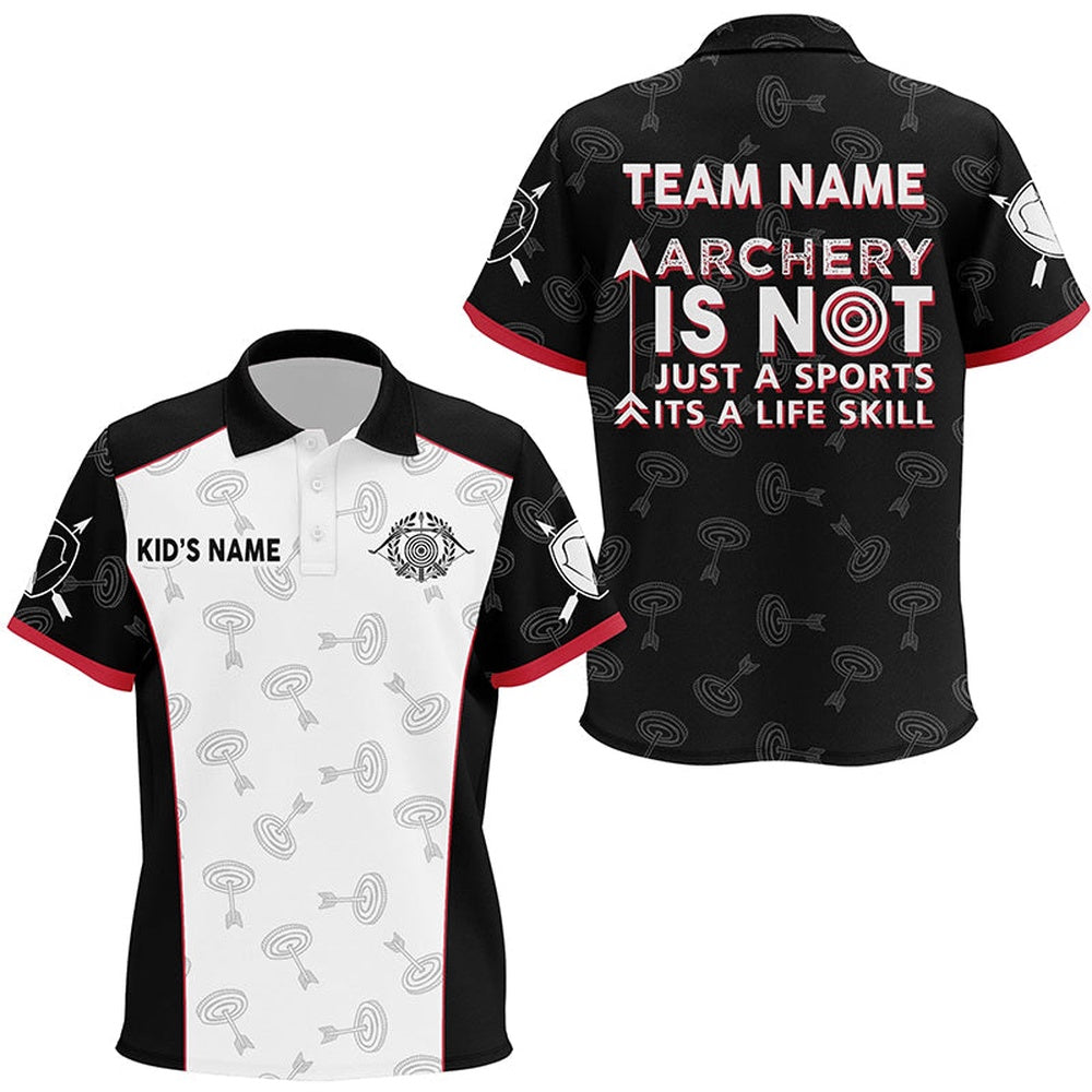 Personalized Customized Archery Is Not Just A Sports Its A Life Skill Archery Polo Shirts, Archery Team Shirts, Custom Archery Shirts