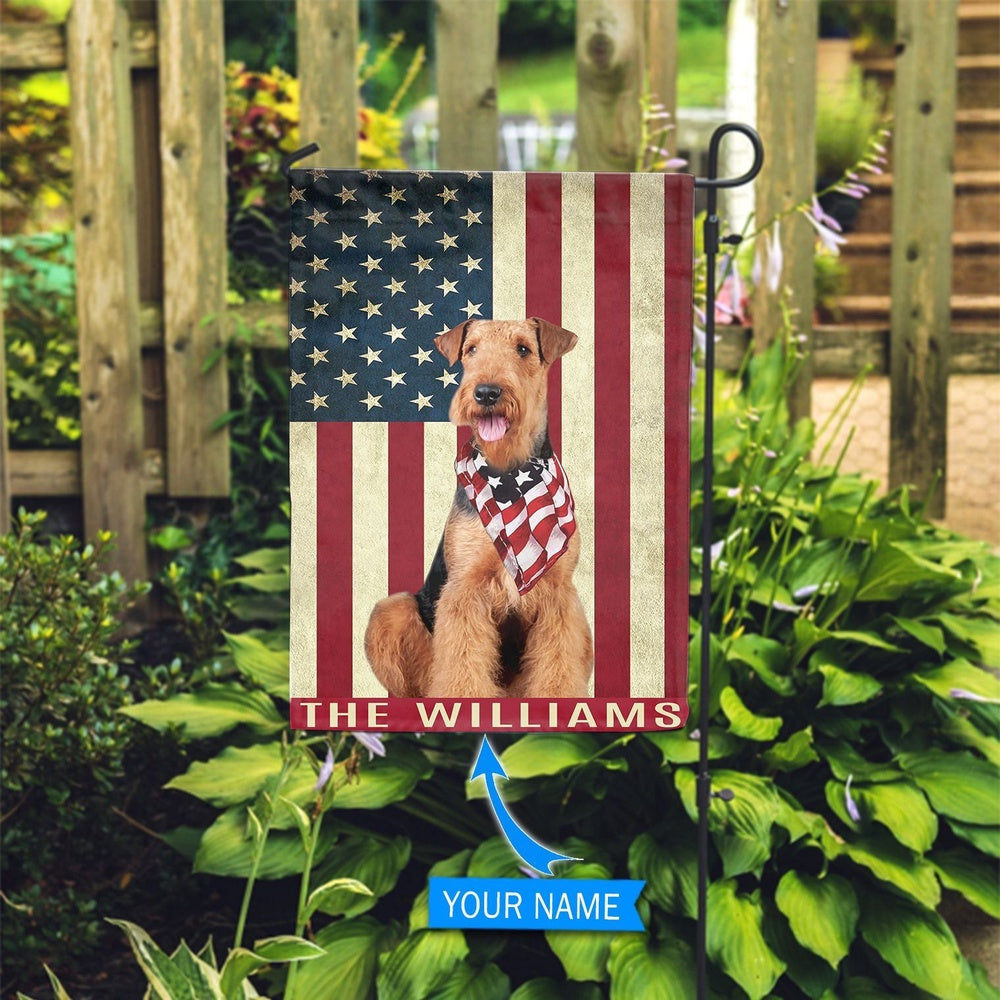 Personalized Dog Flags, Airedale Terrier Garden Flag, Garden Flags Dogs, Dog House Flags