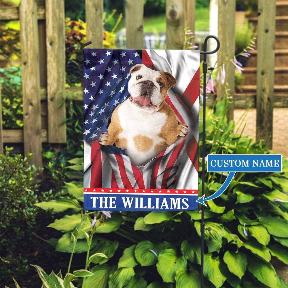 Personalized Dog Flags, Alabama Bulldog Garden Flag, Garden Flags Dogs, Dog House Flags