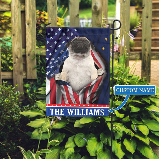 Personalized Dog Flags, Alaska Pug Garden Flag, Garden Flags Dogs, Dog House Flags