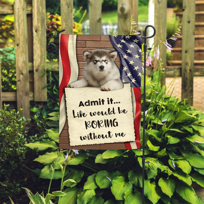 Personalized Dog Flags, Alaskan Malamute Flag, Garden Flags Dogs, Dog House Flags