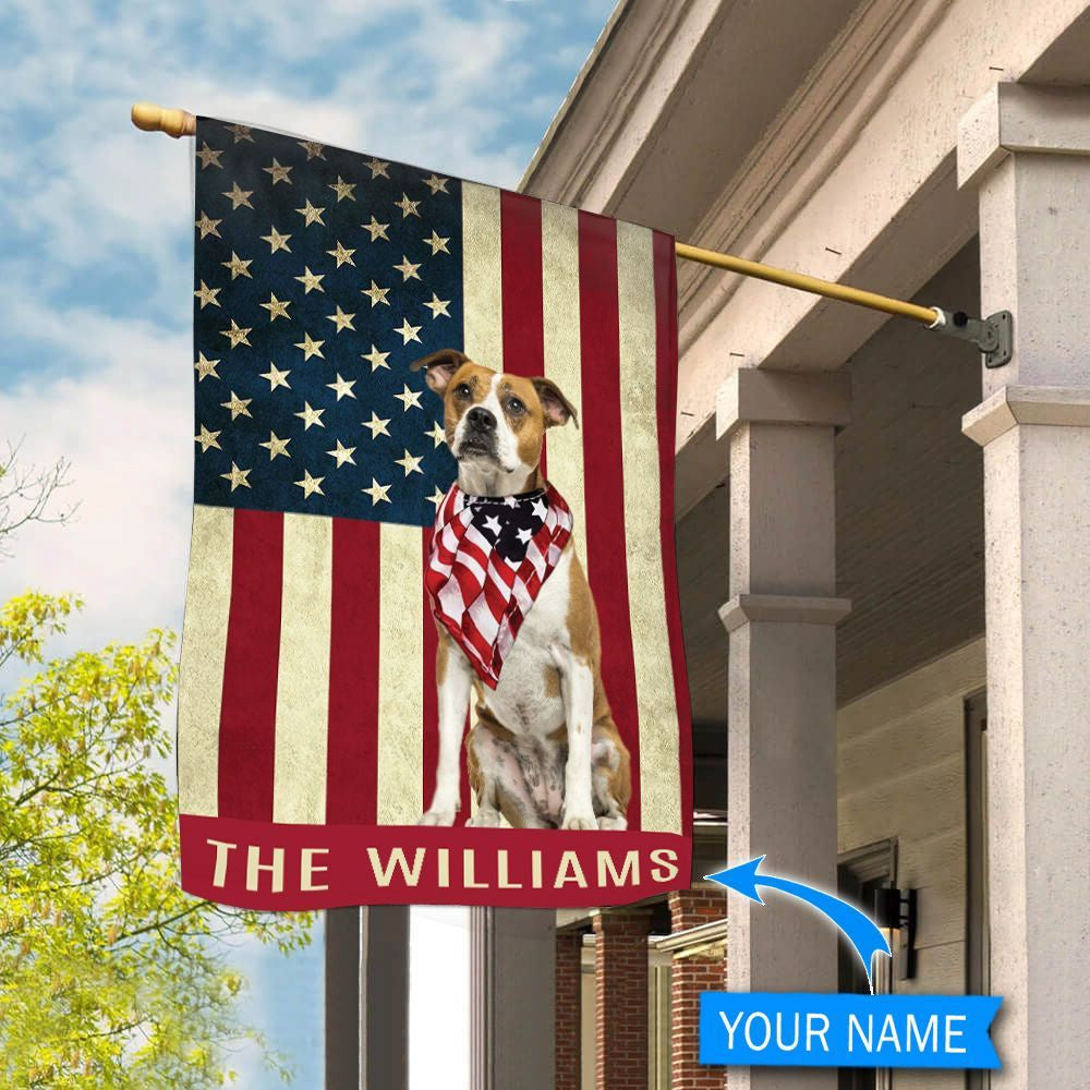 Personalized Dog Flags, American Bulldog Flag, Garden Flags Dogs, Dog House Flags