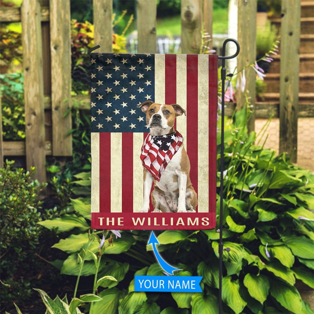 Personalized Dog Flags, American Bulldog Flag, Garden Flags Dogs, Dog House Flags