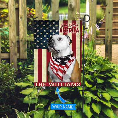 Personalized Dog Flags, American Bulldog God Bless America Flag, Dog Flag For House, Garden Flags Dogs, Dog House Flags