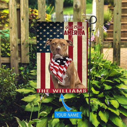 Personalized Dog Flags, American Staffordshire Terrier God Bless America Flag, Dog Flag For House, Garden Flags Dogs, Dog House Flags