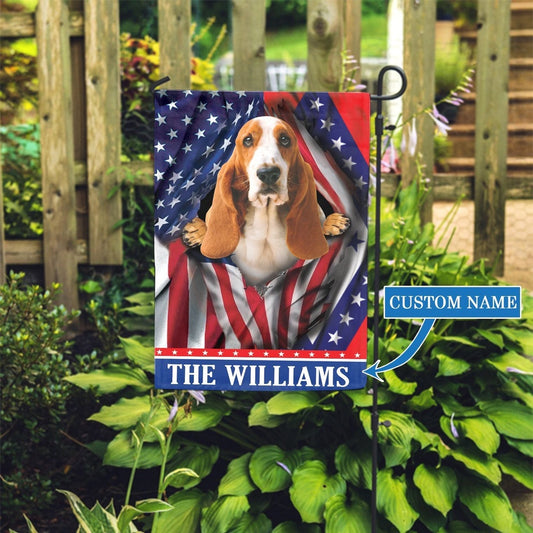 Personalized Dog Flags, Arkansas Basset Hound Garden Flag, Garden Flags Dogs, Dog House Flags