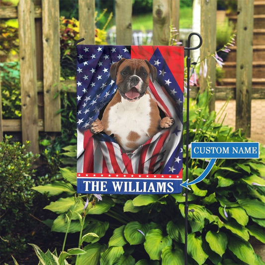 Personalized Dog Flags, Arkansas Boxer Dog Garden Flag, Garden Flags Dogs, Dog House Flags
