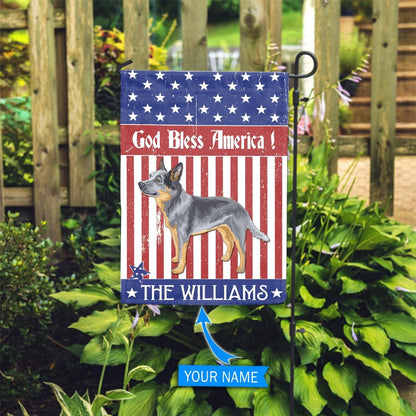 Personalized Dog Flags, Australian Cattle God Bless America Flag, Garden Flags Dogs, Dog House Flags
