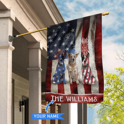 Personalized Dog Flags, Australian Cattle House Flag, Garden Flags Dogs, Dog House Flags