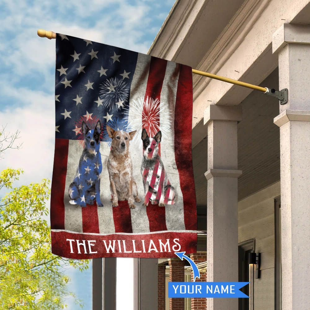 Personalized Dog Flags, Australian Cattle House Flag, Garden Flags Dogs, Dog House Flags