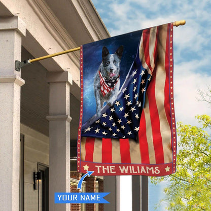 Personalized Dog Flags, Australian Cattle House Flag, Garden Flags Dogs, Dog House Flags