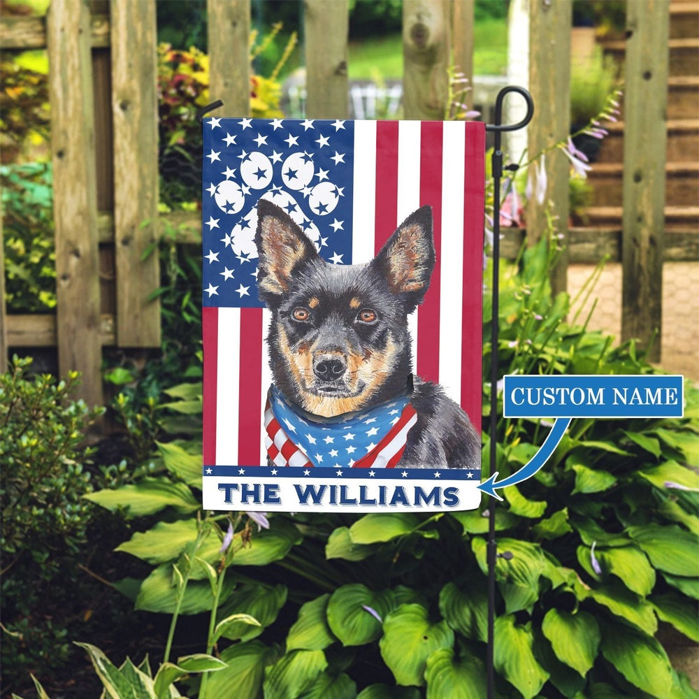 Personalized Dog Flags, Australian Kelpie Garden Flag, Garden Flags Dogs, Dog House Flags