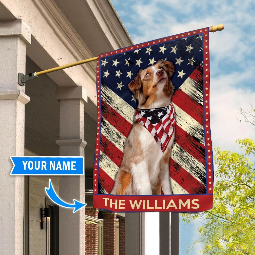 Personalized Dog Flags, Australian Shepherd Dog Garden Flag, Dog Flag For House, Garden Flags Dogs, Dog House Flags