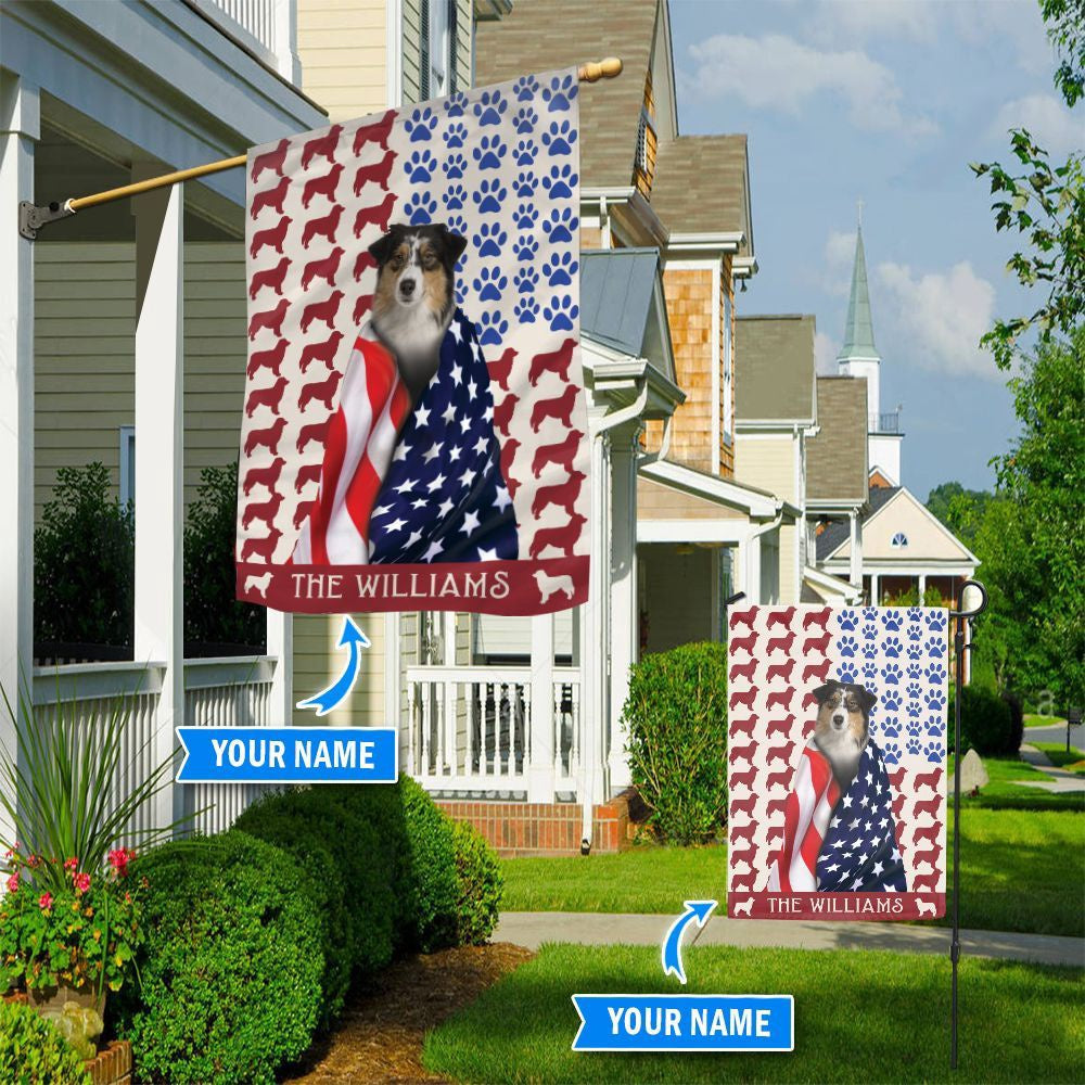 Personalized Dog Flags, Australian Shepherd Flag, Custom Dog Garden Flags, Garden Flags Dogs, Dog House Flags