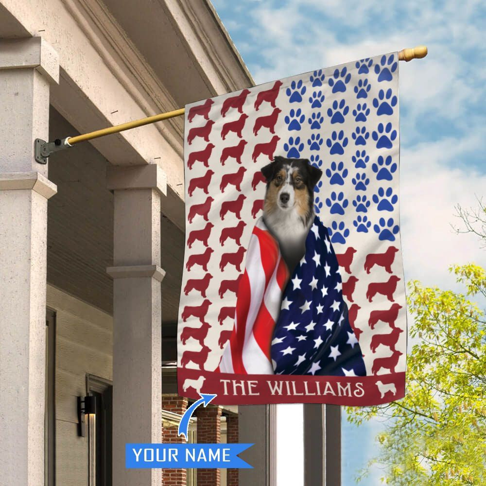 Personalized Dog Flags, Australian Shepherd Flag, Custom Dog Garden Flags, Garden Flags Dogs, Dog House Flags