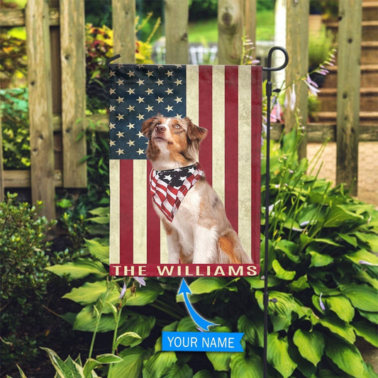 Personalized Dog Flags, Australian Shepherd Garden Flag 1, Garden Flags Dogs, Dog House Flags