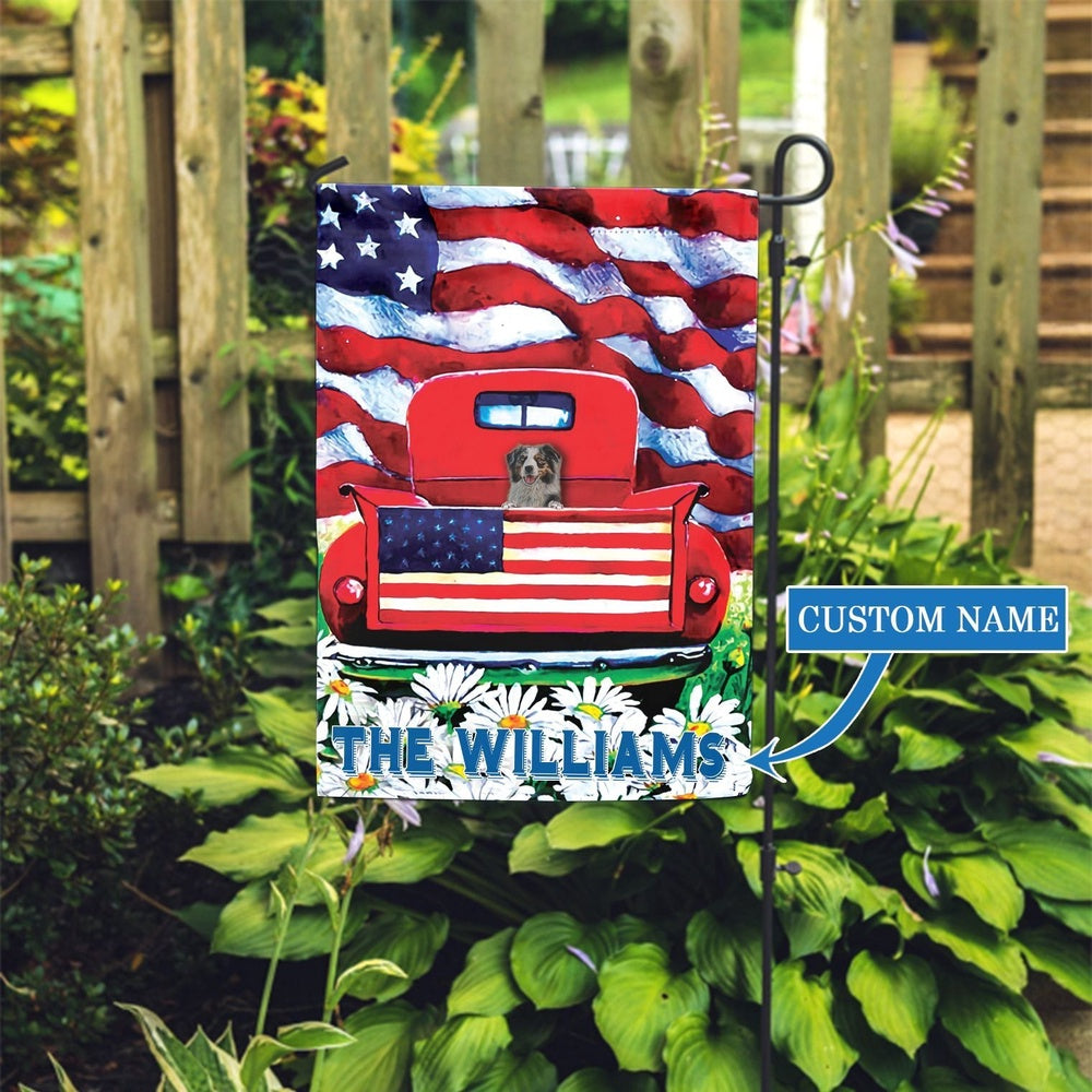 Personalized Dog Flags, Australian Shepherd Garden Flag, Custom Dog Garden Flags, Dog Gifts For Owners, Garden Flags Dogs, Dog House Flags