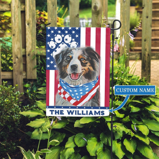 Personalized Dog Flags, Australian Shepherd Garden Flag, Custom Dog Garden Flags, Garden Flags Dogs, Dog House Flags