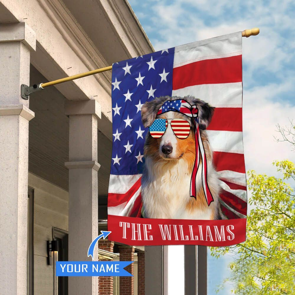 Personalized Dog Flags, Australian Shepherd House Flag, Custom Dog Garden Flags, Garden Flags Dogs, Dog House Flags